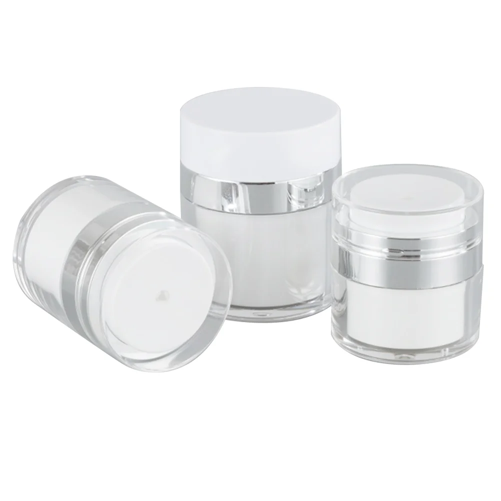 

Pump Cream Airless Bottle Jar Jars Empty Makeup Lotion Face Container Containers Dispenser Bottles Travel Refillable Creams