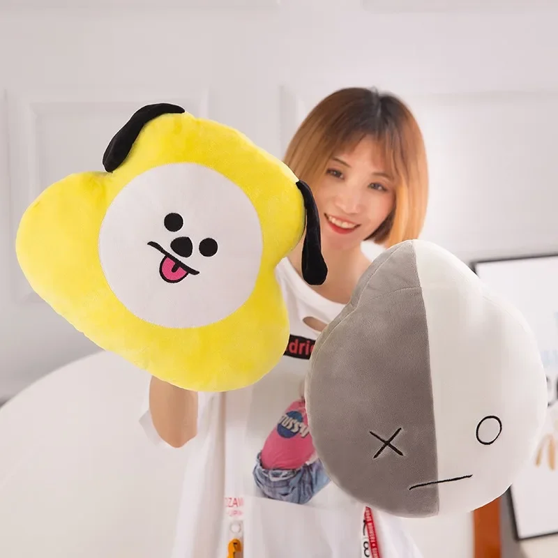 Фото Плюшевая кукла BT21 Kawaii 30 см, подушка в форме мультяшного персонажа, милые аниме-аксессуары, мягкая игрушка, подарок на день рождения №5