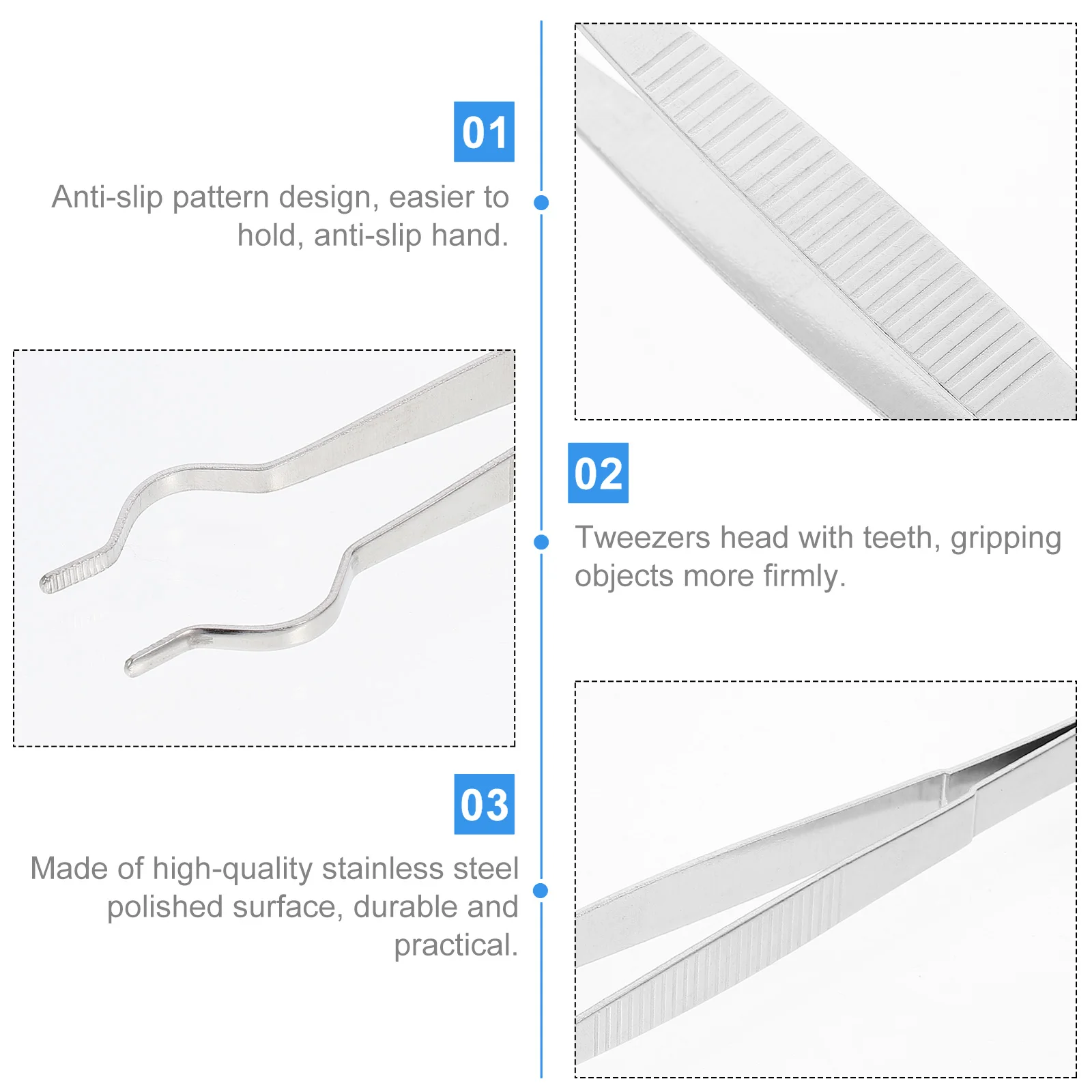 Зажим для пробирок Держатель испытаний экспериментов Заостренный пинцет