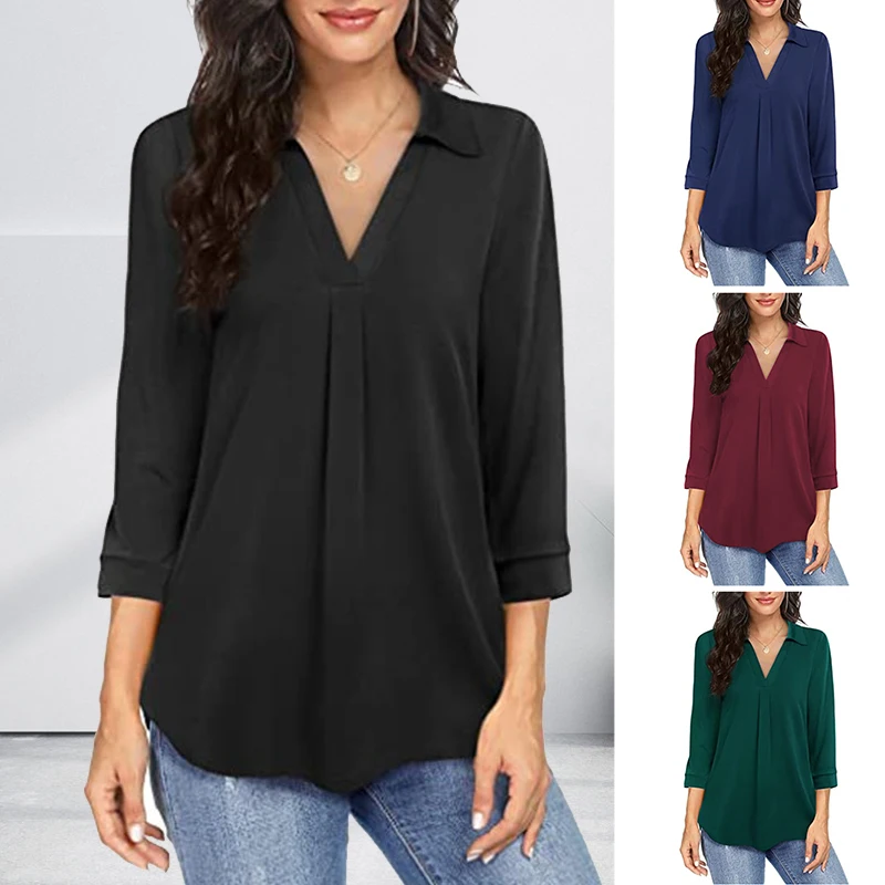 

Women Pullover Blouse Long-Sleeve Chiffon Loose Shirt All-match Tops for Summer Women Loose Women Pullover Blouse JAN88