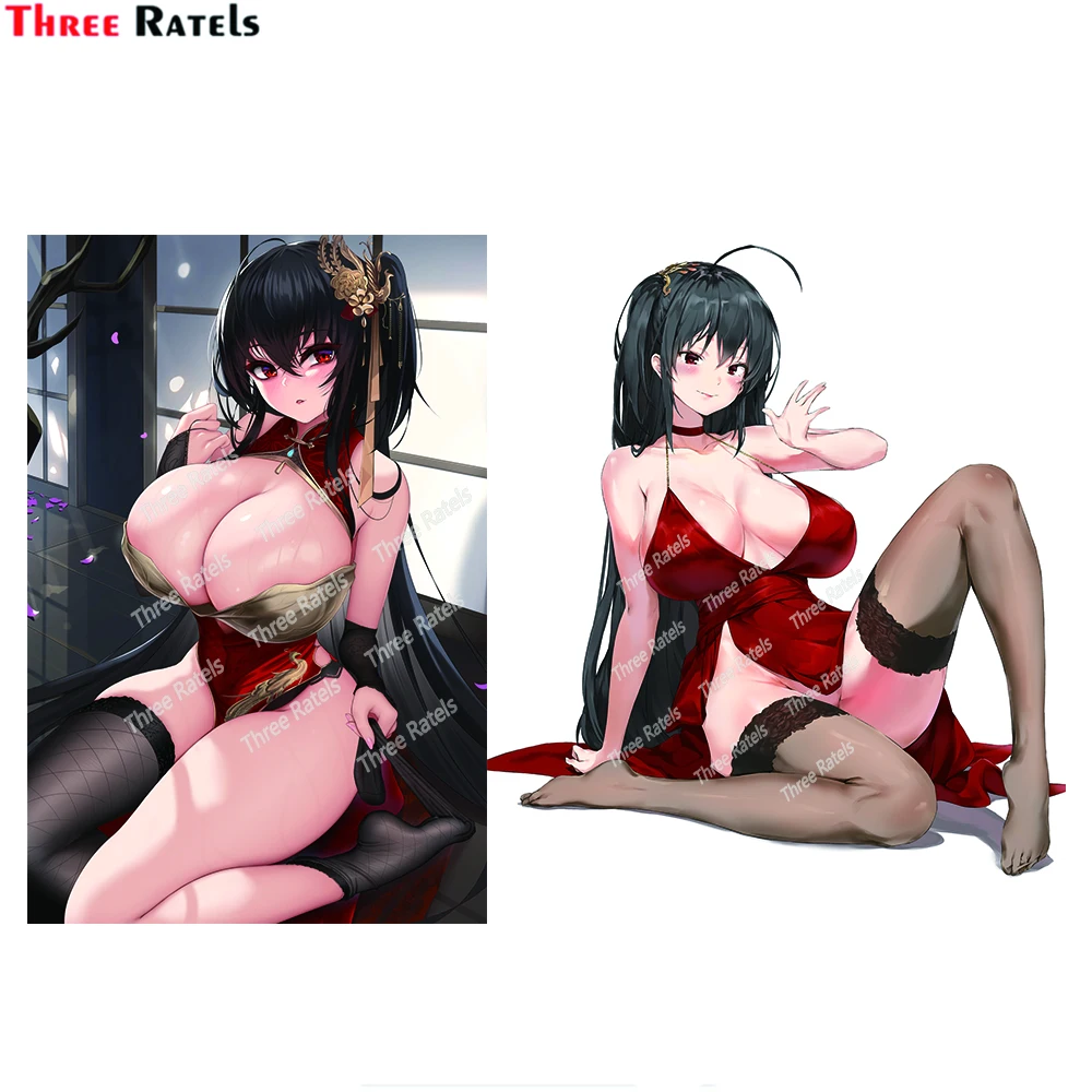 

Three Ratels H826 Sexy Anime Girl Car Sticker For Taihou And Taihou Azur Lane Vinyl Rear Windshield Trunk Stickers