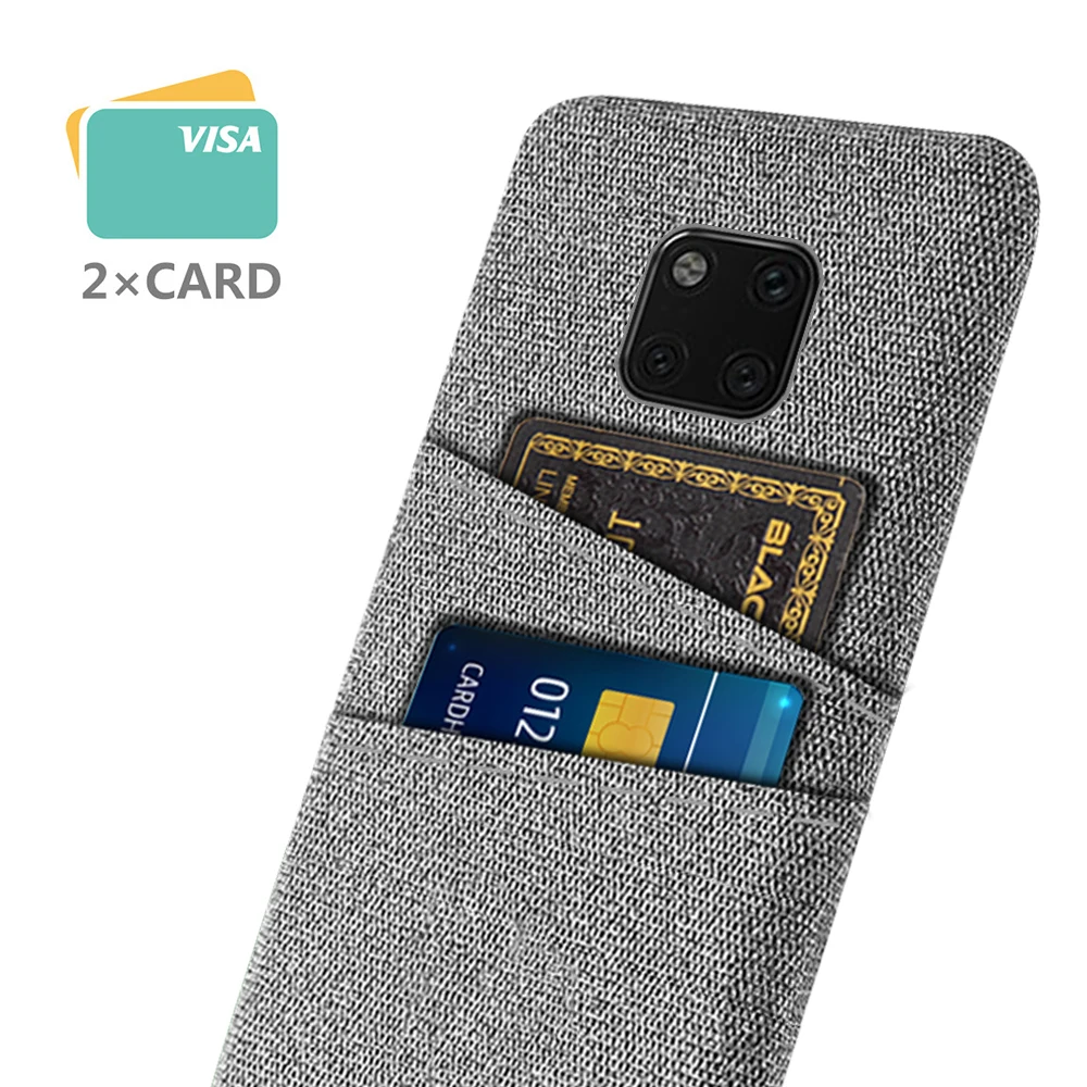 

Case For Huawei Mate 20 Pro Case Luxury Fabric Dual Card Phone Cover For For Huawei Mate20 Pro 20 X 20X Phone Case Funda Coque
