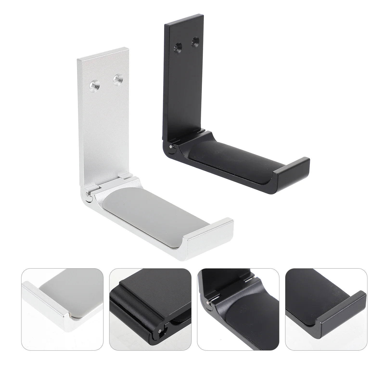 

2 Sets Headphone Stands Universal Headset Brackets Hanging Brackets for Desktop School