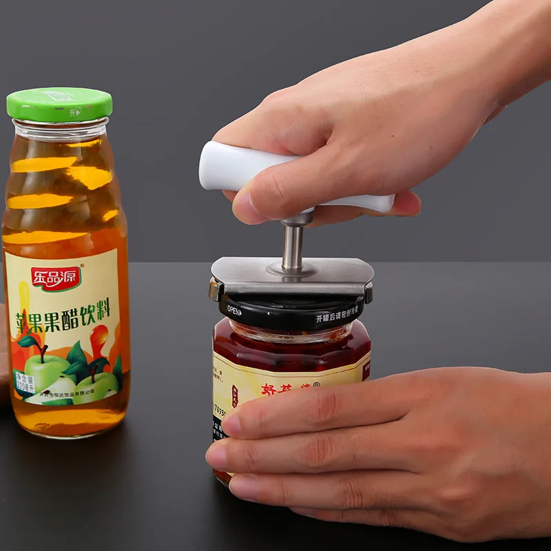 

Portable Stainless Steel Effortless Can Opener Cooking Tools Multifunction Jar Utensil Bottle Seal Lid Remover Kitchen Gadgets