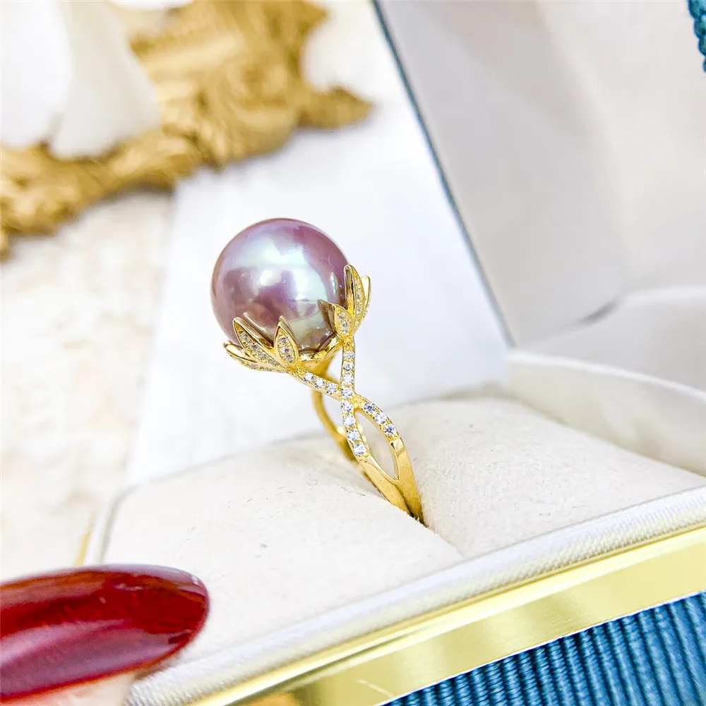 

Аксессуары для украшений «сделай сам» из стерлингового серебра S925 пробы, консилер, жемчужное кольцо, пустой держатель, Регулируемые Круглы...