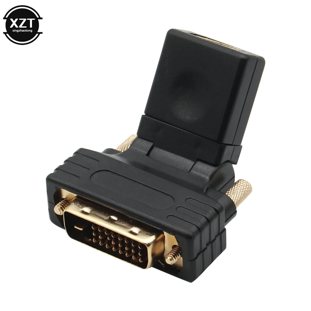 

Адаптер HDMI-совместимый с DVI 24 + 1 Pin, вращающийся на 360 градусов адаптер HD 4K 1080P