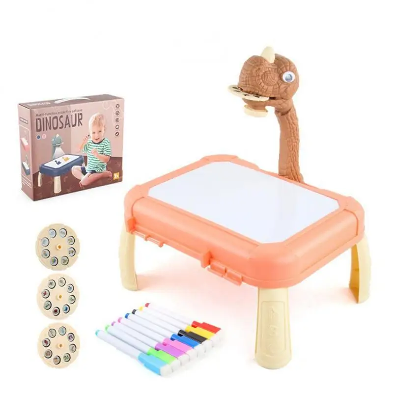 

Dinosaur Drawing Projector Table For Kids Art Painting Board Graffiti Writing Light Projection Children Educational Toy Age 3+