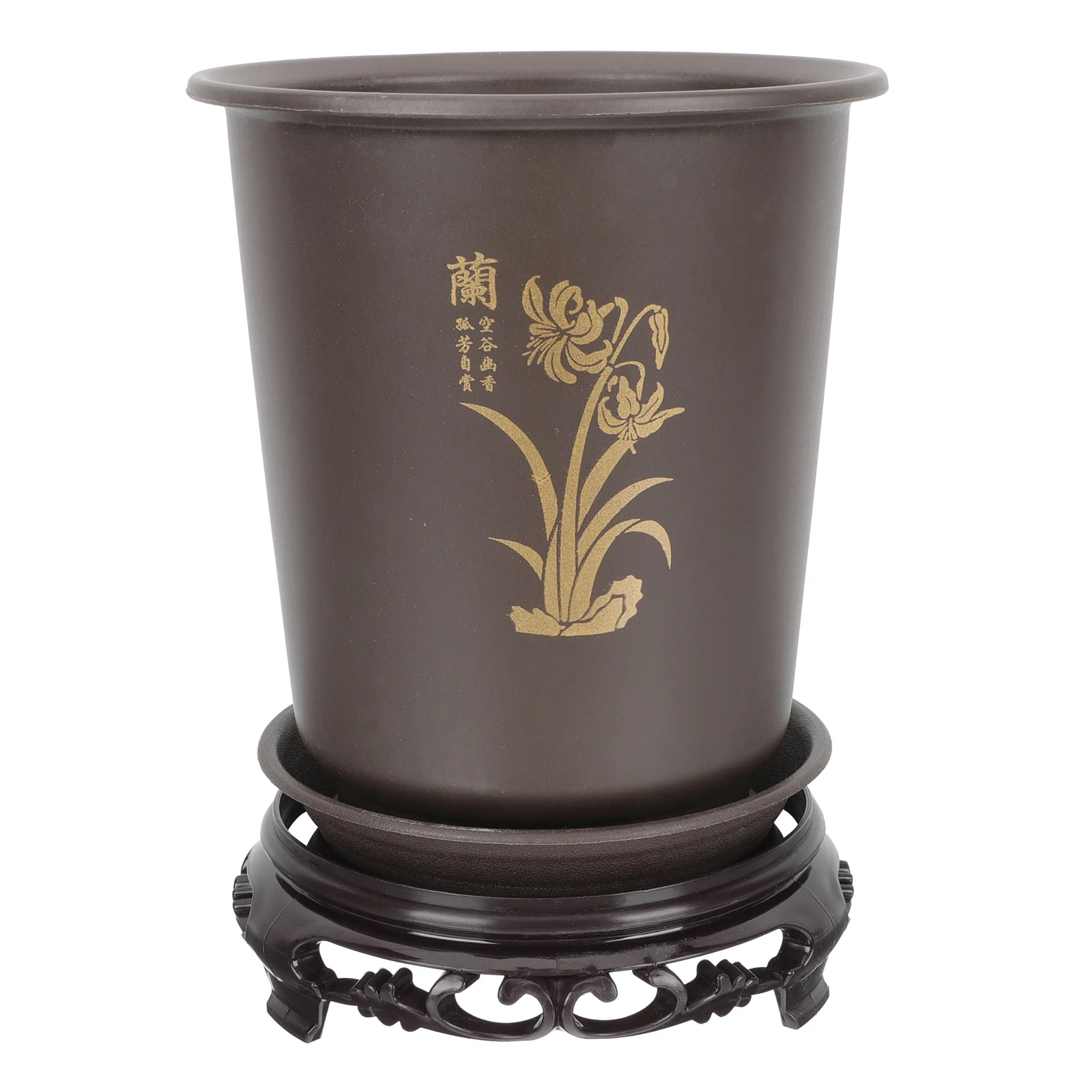 

Butterfly Orchid Flower Pot Plastic Succulent Bonsai Pot Planting Container With Tray Home Garden Decoration