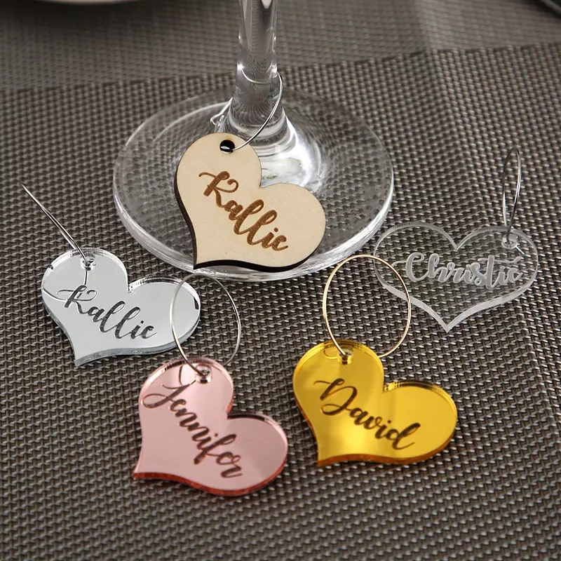 

Wine Charms Wedding Guest Wine Tags Birthday Party Wine Tags Anniversary Party Wine Charm Party Guest Favor