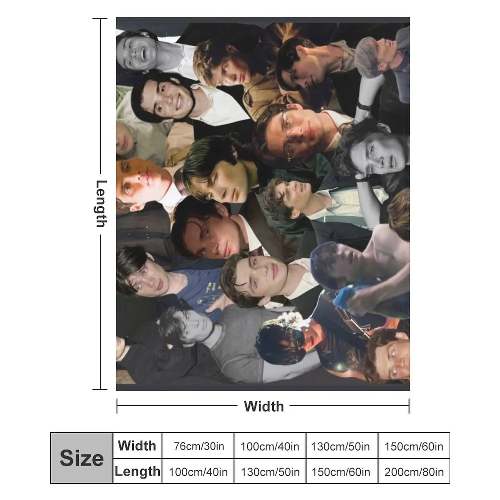 Одеяло с коллажем Cillian Murphy на зиму утяжеленные одеяла люксового бренда