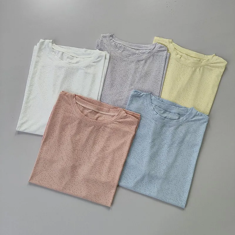 

Summer Sports Shirt Tops Loose Slimming Quick-Drying Training T-shirts Breathable Thin Short Sleeve Running Fitness Yoga T-shirt