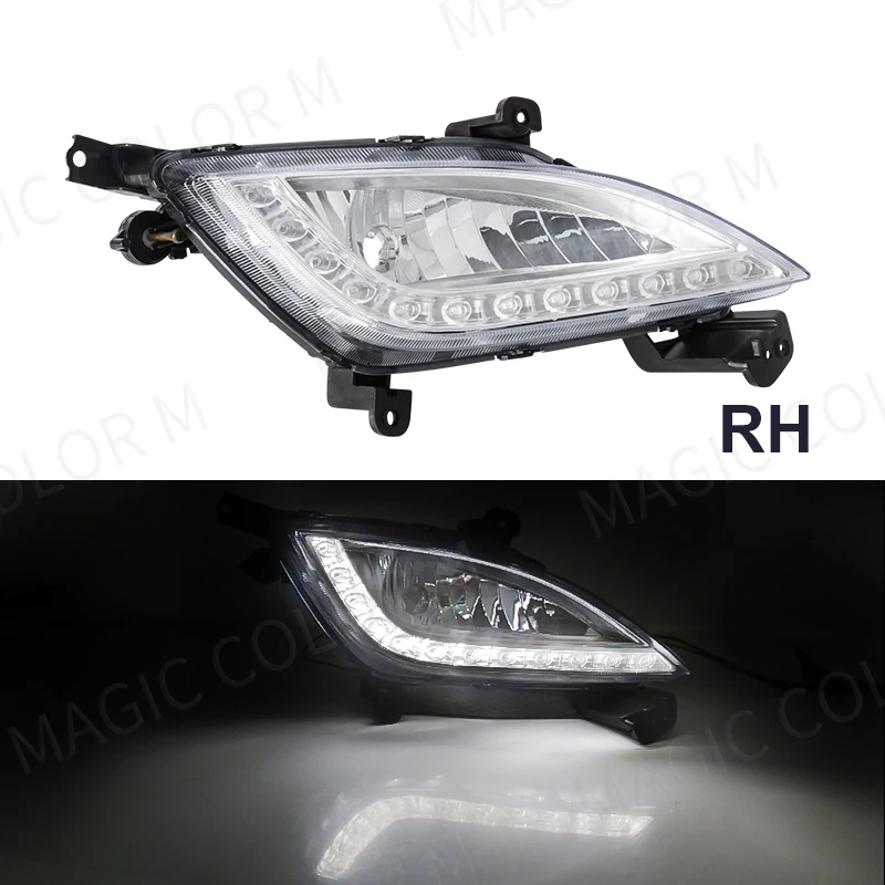 

Дневные ходовые огни для Hyundai Elantra GT I30, 2012, 2013, 2014, 2016, аксессуары для противотуманных фар переднего бампера автомобиля, 12 В