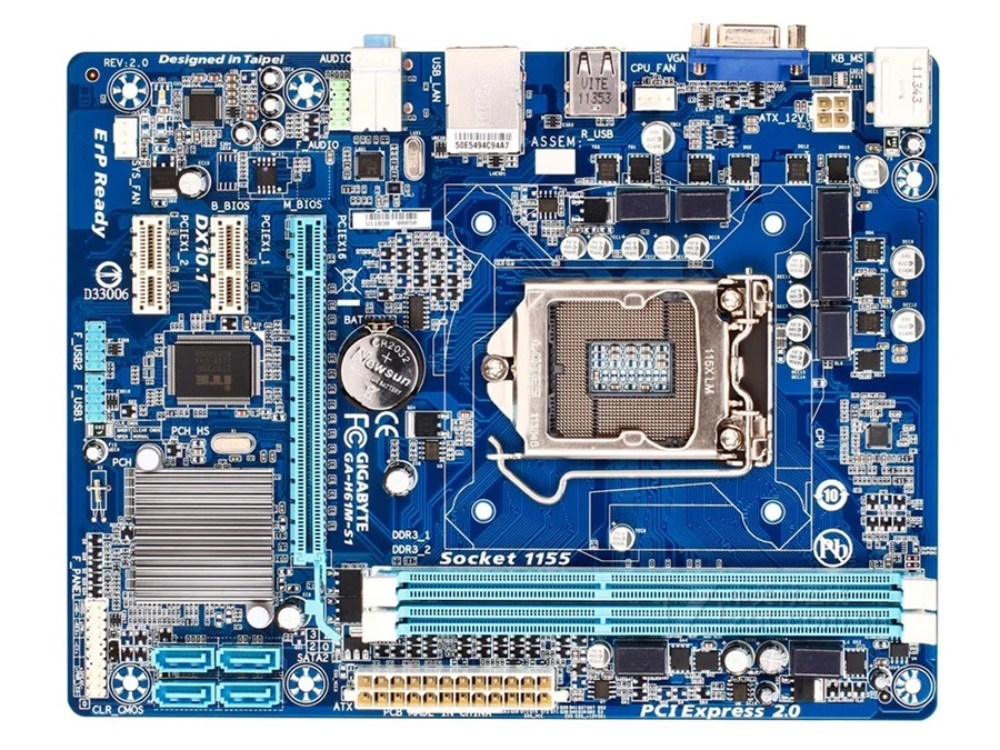 Материнская Плата Для Gigabyte GA-H61M-S1 | AliExpress