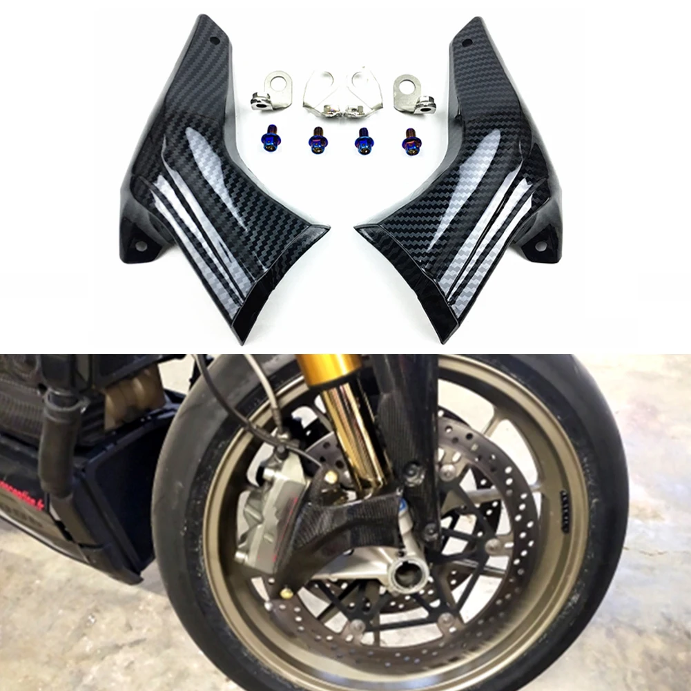 

2pcs Motorcycle Front Brake Caliper Air Ducts Cooler Carbon Fiber Decoration Parts For Ducati V4 1098