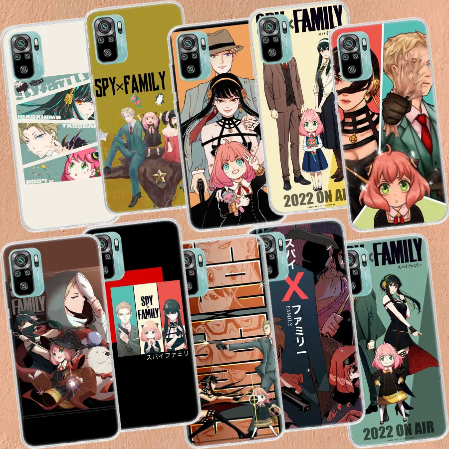 

Japan Anime Spy×Family Phone Case For Xiaomi Mi 13 10 12 Lite 11T 11i 11 Ultra 12T Pro 12X 5G 10T 9T 9 8 6X 5X A1 A2 Capa Coque