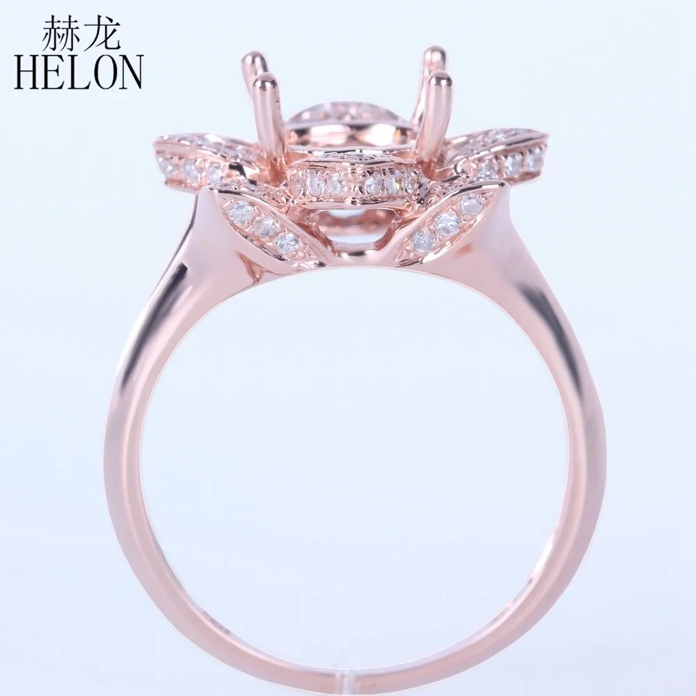 Женское кольцо из розового золота 8 мм с натуральными бриллиантами