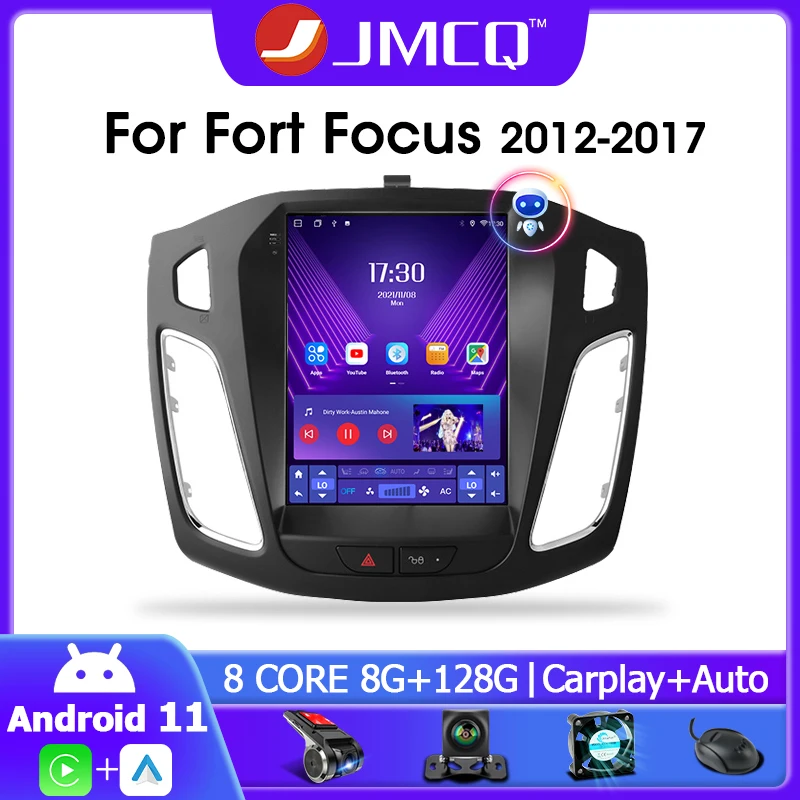 Автомобильный радиоприемник JMCQ Android 11 0 для Fort Focus 3 Mk 2011-2019 2 Din стерео