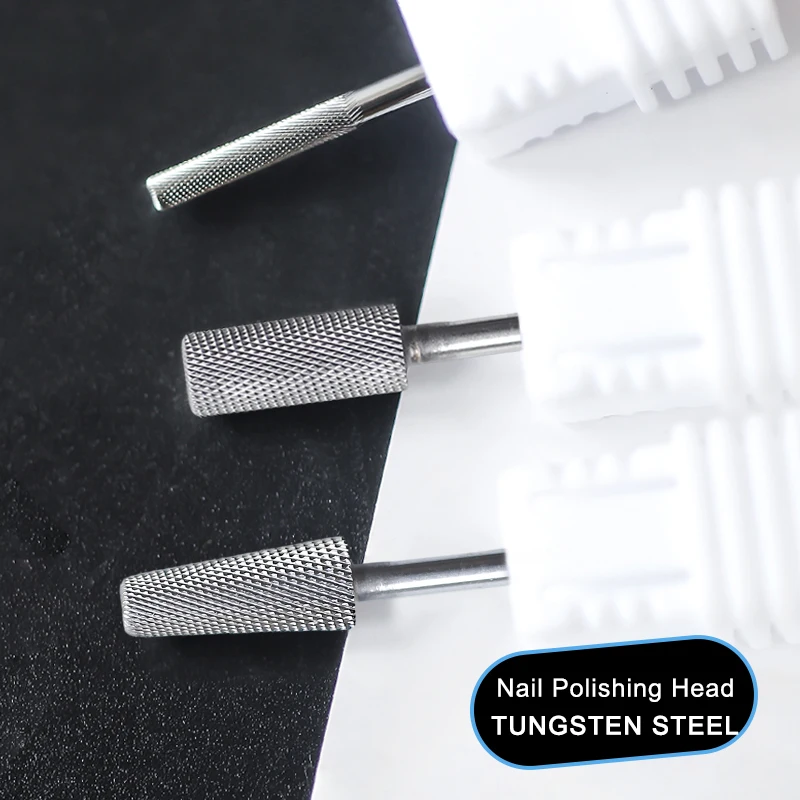 Nail Buffer Bit Polishing Carbide Grinding Tools Tungsten Steel Drill Files Left Right Hand Milling Cutter Manicure Accessories