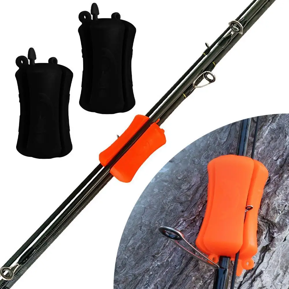 

Fishing Rod Holder Silicone Fishing Rod Pole Fastener Strong Flexible Multi-functional Gear Tackle Protection Fishing Tool