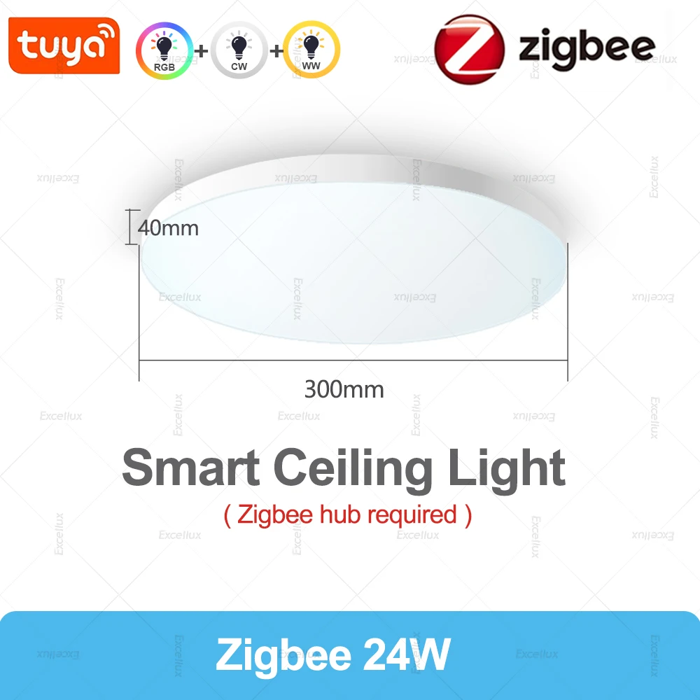 

RGBW светодиодный потолочный светильник Tuya Zigbee для спальни