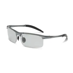 square Photochromic Polaroid Sunglasses Men Polarized Glasses Male Change Color Sun Glasses For Men 