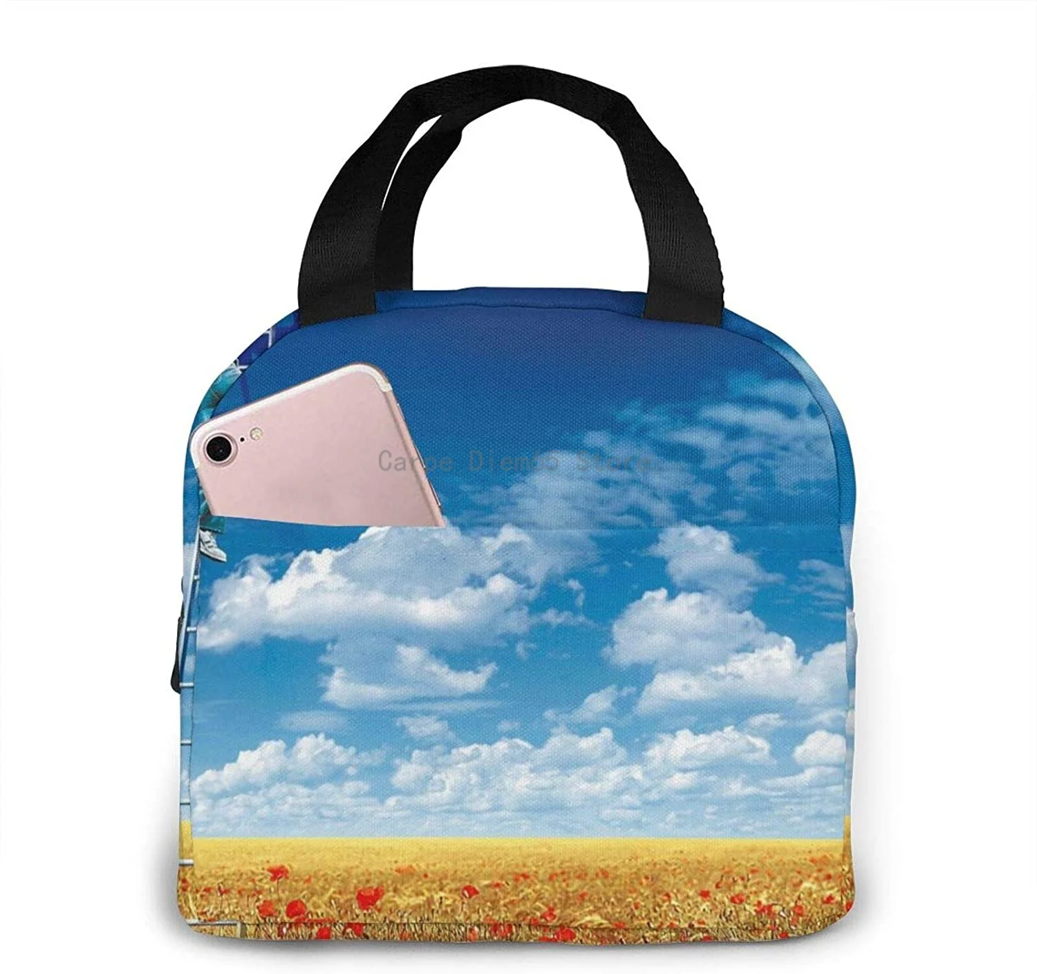 

Field Tote Lunch Bags For Women, Portable Insulated Lunch Box Container Cooler Bag Lunch Handbag Food Zipper Lunch Box