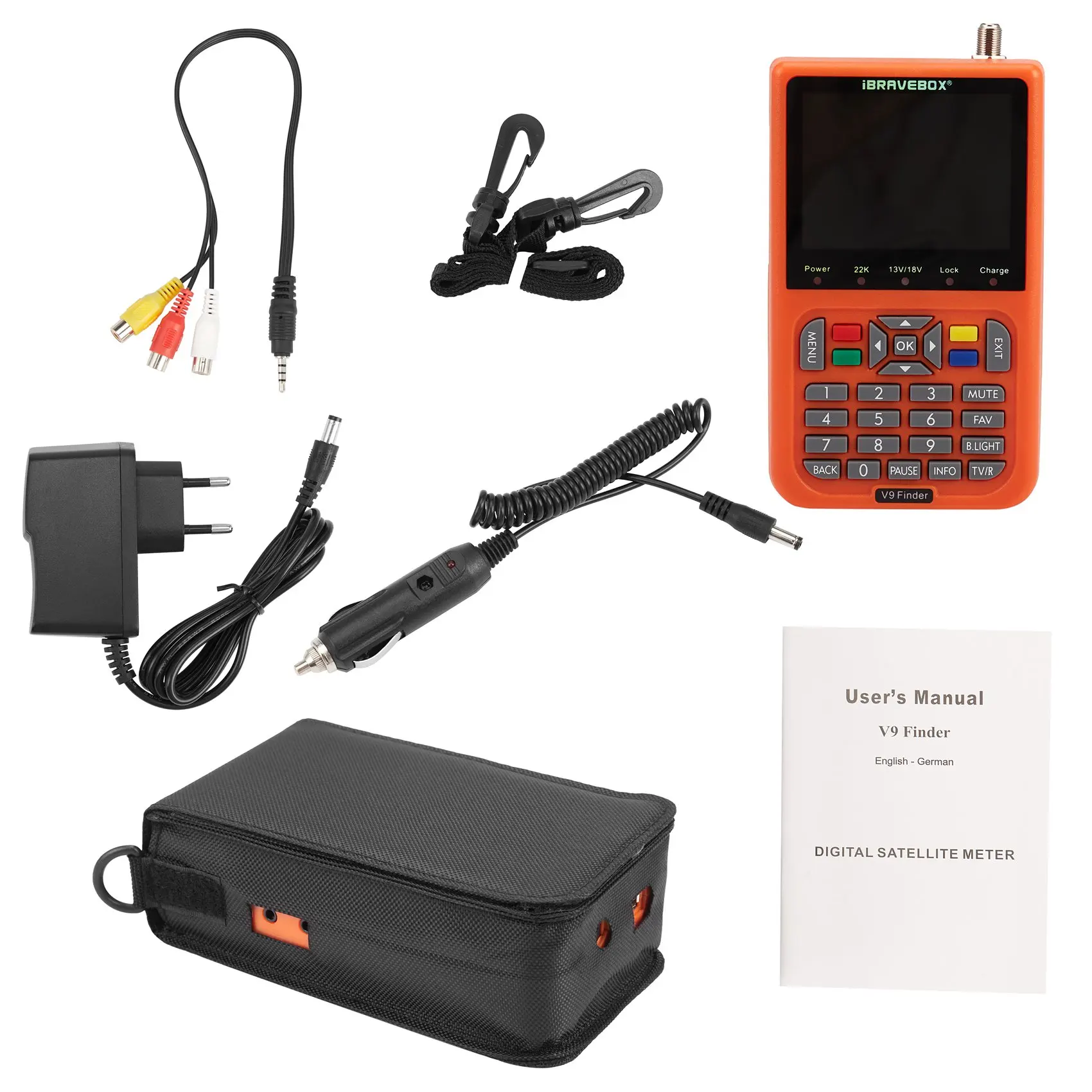 Цифровой спутниковый искатель сигнала IBRAVEBOX LCD V9 Finder