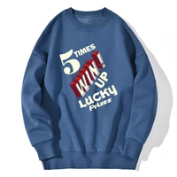 5 times win up lucky sweatshirt for mens streetwear fashion hoody hipster outwear pullovers autumn hip hop moletom masculino