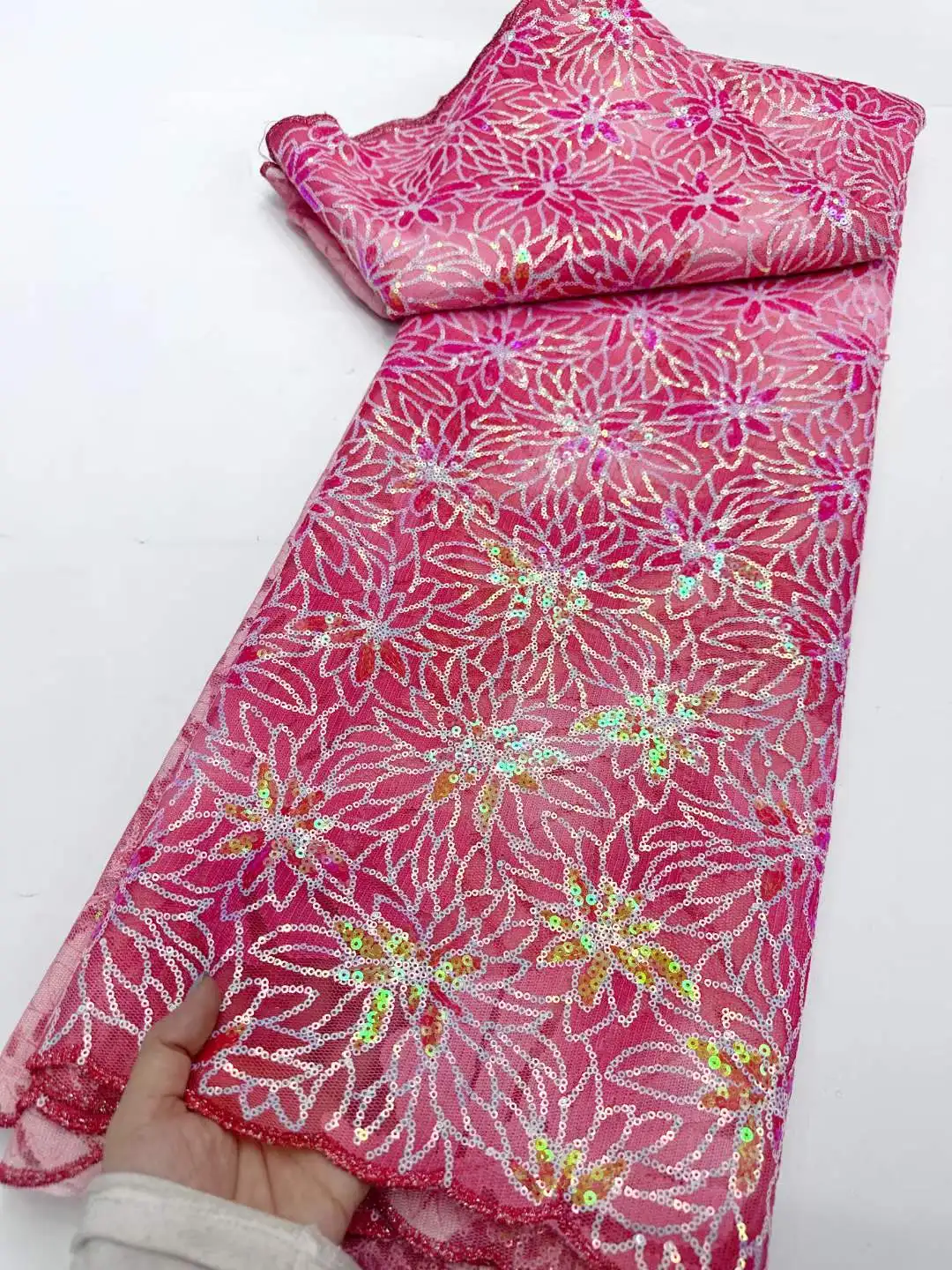 Блестки искусственная кружевная ткань 2024 высококачественный тюль бархатное