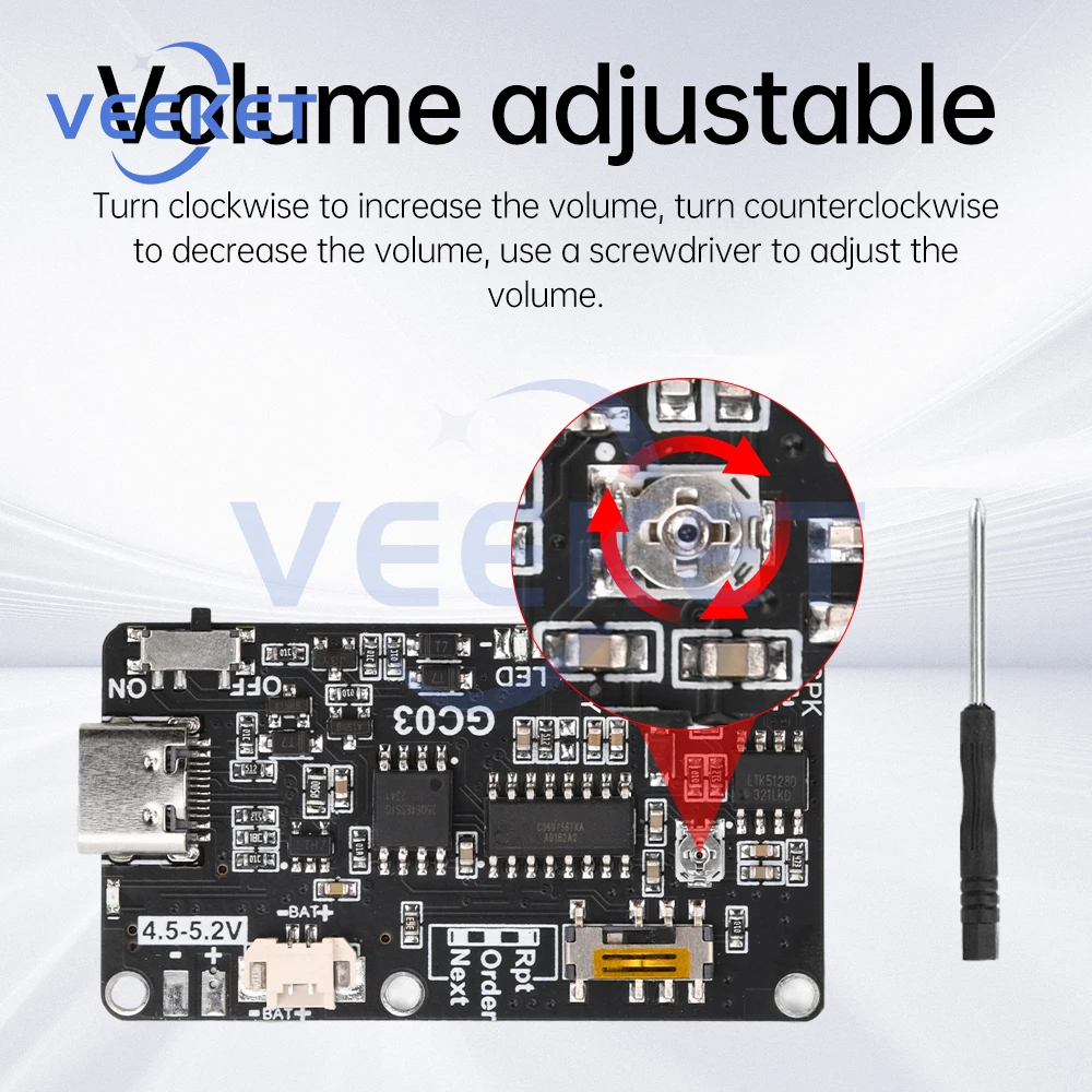 Записываемый звуковой модуль 8 м MP3 WAV кнопка управления музыкой голосовой плеер