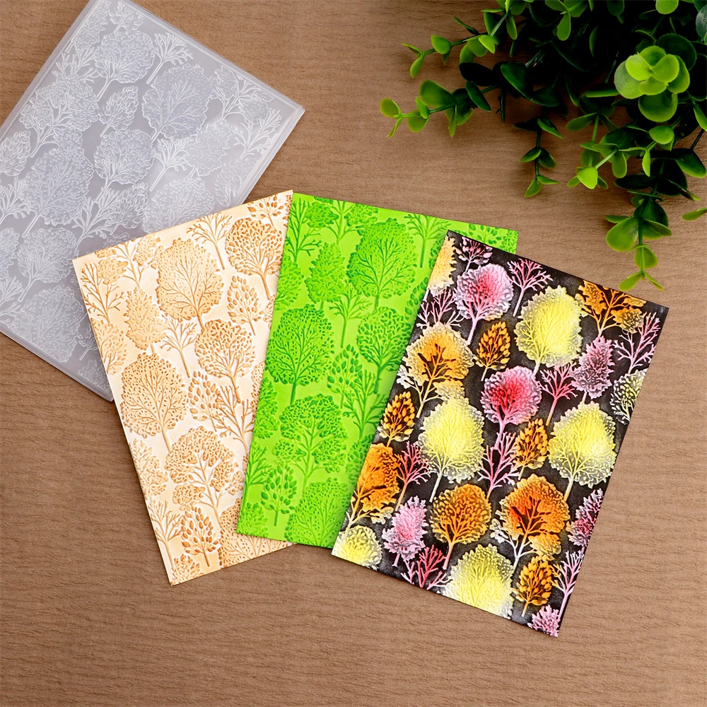 Осенние лесные сосны фоновая папка с 3D-тиснением для добавления многоуровневых