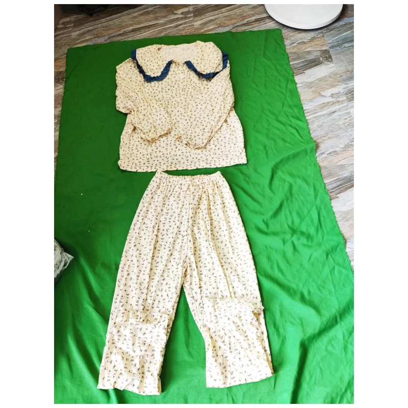 Pajamas Set Full Sleeve Tops Long Pants 2Piece/Set Sweet Pyjama Princess Spring Cute Homewear Cozy Plus Size Sleepwear
