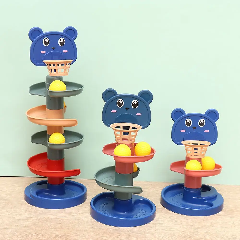 

Hot Assembled Early Education Educational Gliding Tower Baby Toys Rotating Track Rotating Rolling Ball