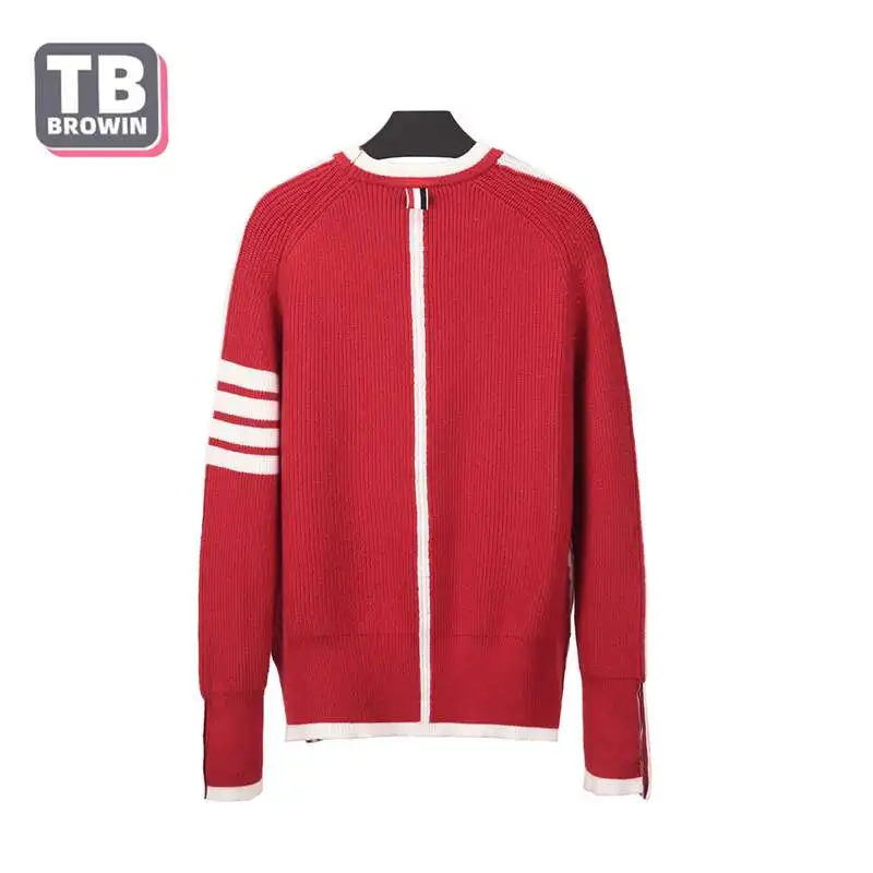 Мужской свитер бренда TB BROWIN thom четыре бар корейский Круглый вырез осень-зима