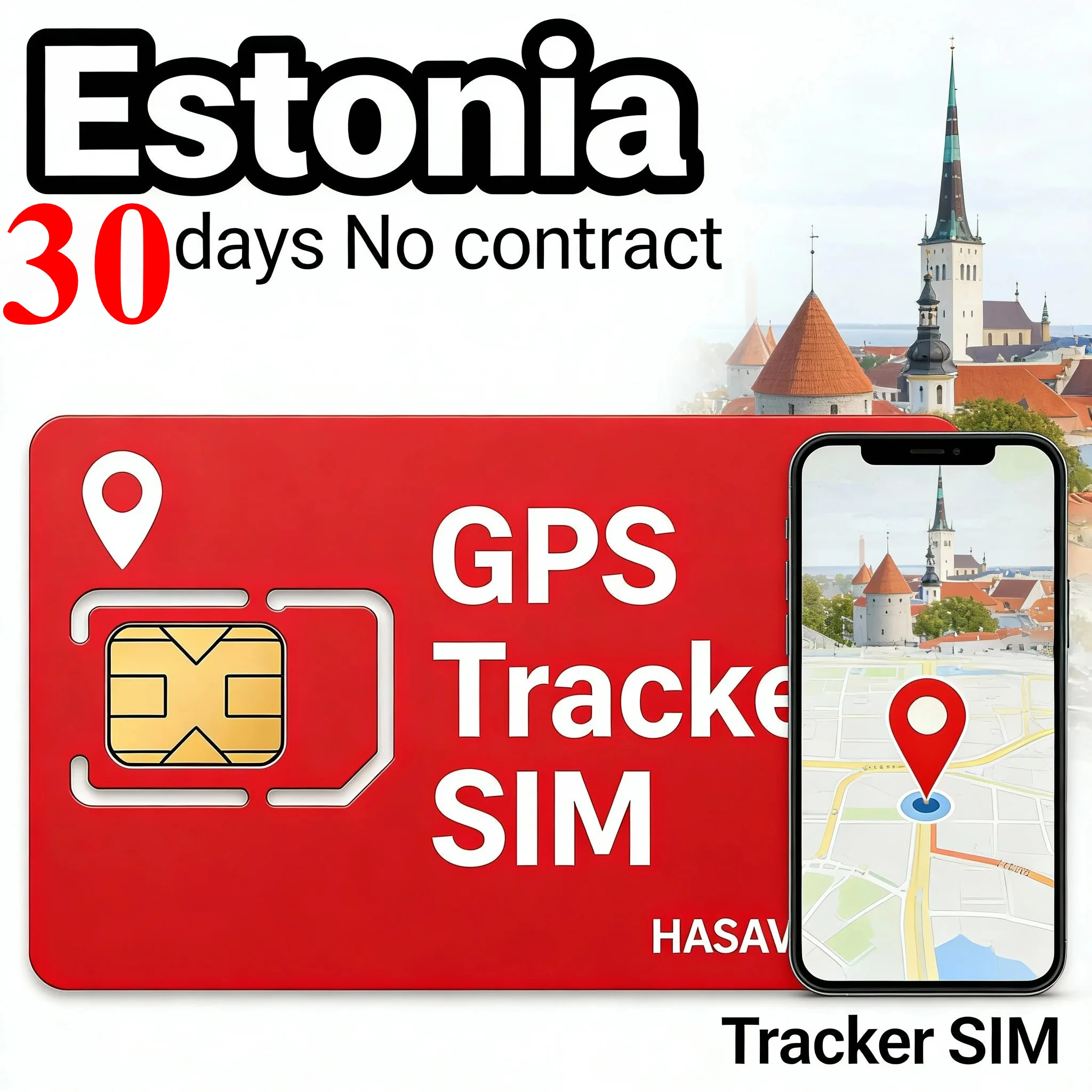 Фото 2G SIM-карта для GPS-трекера ST-901L MV710, Nano/Micro/Standard LTE GPRS IoT, без контракта, 30 МБ/30 дней, ZOVAGOLO ЭСТОНИЯ №1