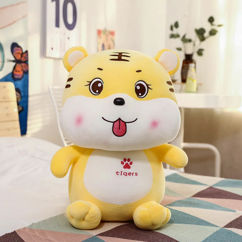 

Zqswkl 55/80/110cm tiger mascot doll cute plush toy sleep big soft toy long pillow hugs girls birthday gift animal stuffed toys