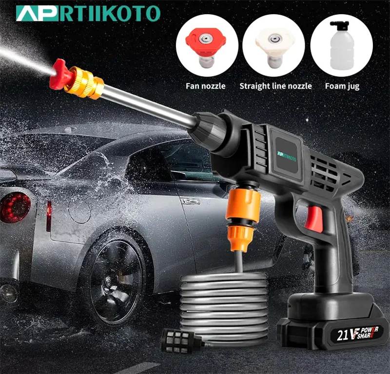 Aprtiikoto 21vf Беспроводная Мойка Высокого Давления Пистолет-распылитель С Литиевой