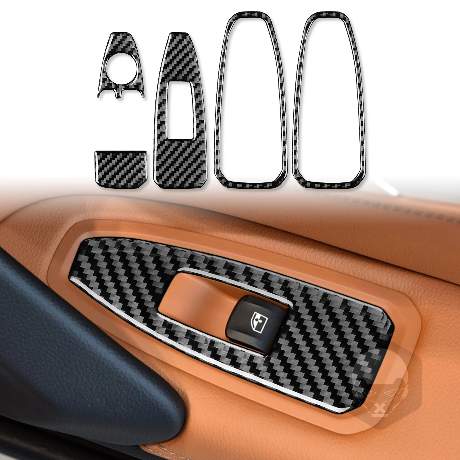 

Car Interior Window Lifting Button Panel Decoration Trim Cover Decal for BMW Z4 G28 2019 2020 2021 2022 Accessories Carbon Fiber