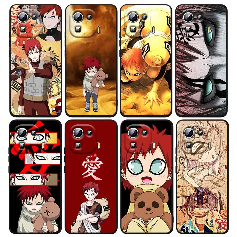 

Anime Naruto Gaara For Xiaomi Mi 12 12X 11T 11 11i 10i 10T 10S Note 10 9T 9 SE Lite Ultra Pro 5G Black Capa Phone Case