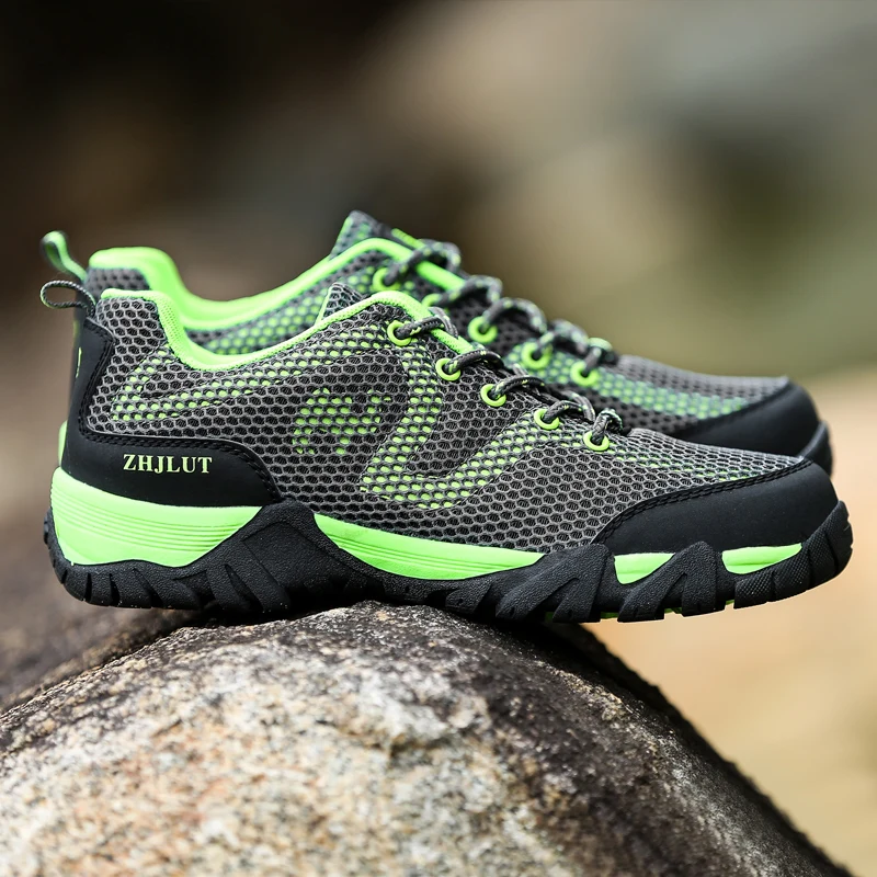 Mens Wear-resistant Breathable Hiking Shoe Mountain Climbing Trekking Sneakers Comfortable Outdoor Non Slip Aqua Shoes Footwear