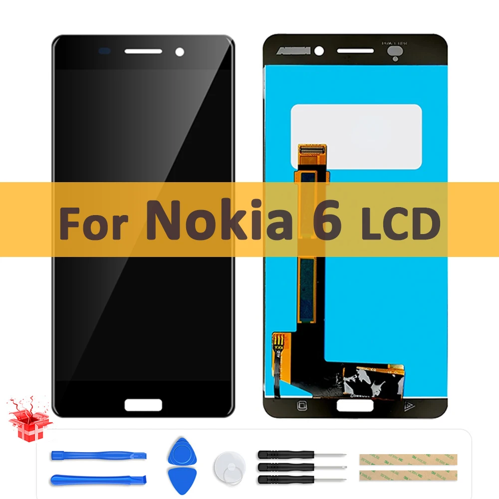 5 &quotОригинальный ЖК-дисплей для Nokia 6 2017 LCD N6 TA-1021 TA-1025 TA-1033 сменный с сенсорным