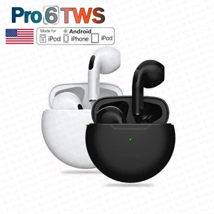 Original Air Pro 6 TWS Wireless Bluetooth Earphones Mini Pods Earbuds Earpod Handfree Headset For Xi in USA (United States)