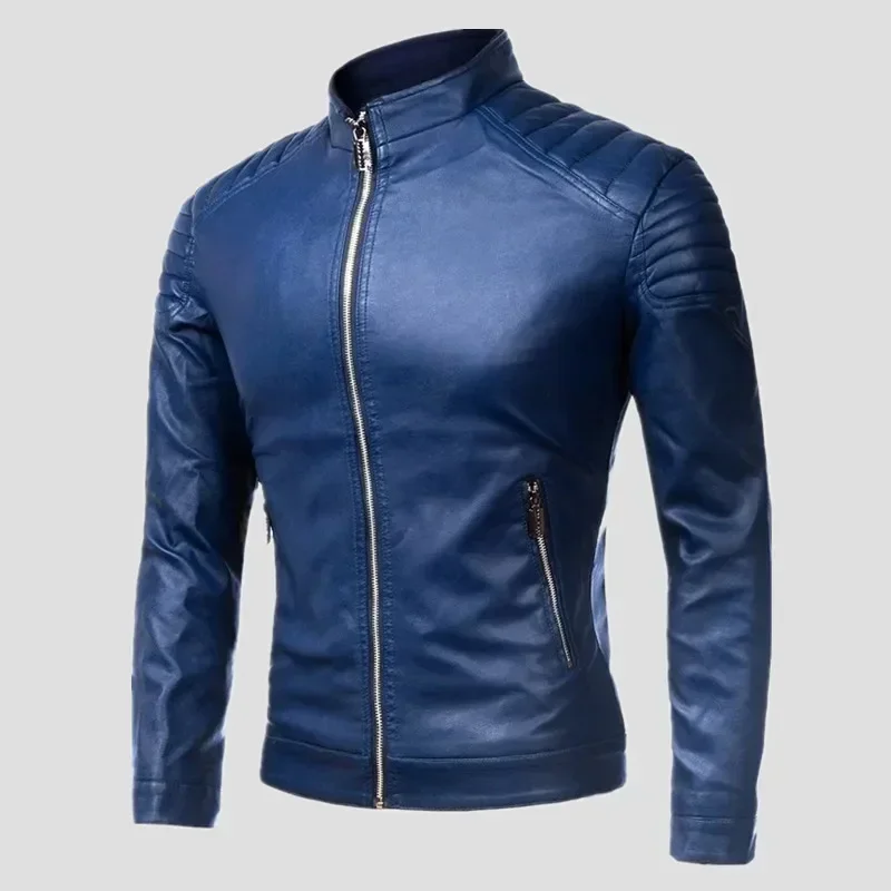 Мужская Винтажная Байкерская Куртка Из Искусственной Кожи