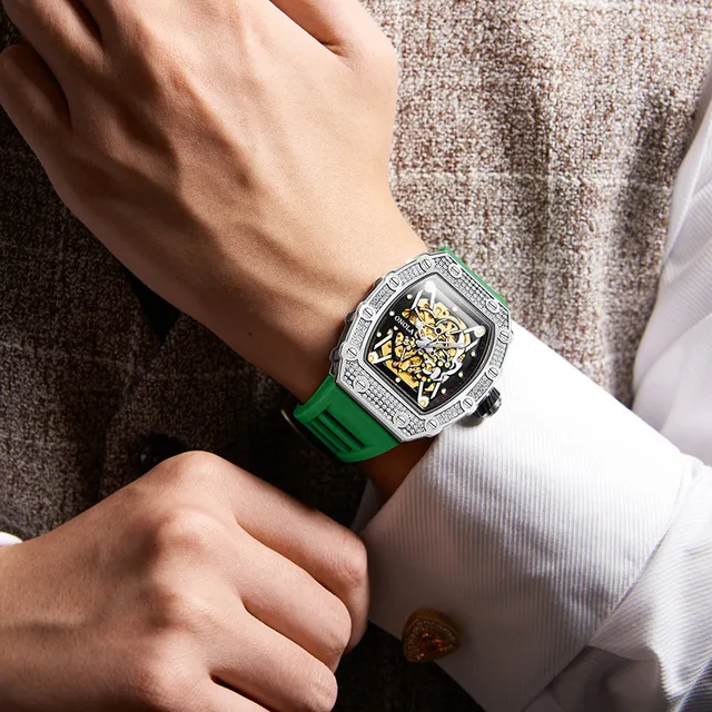 Diamond Watch for Men - Brand Mechanic Clock 5