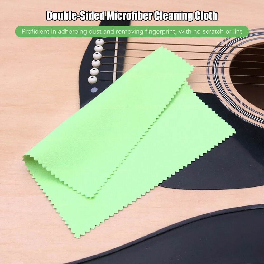 

Guitar Cleaning Wiping Cloth Violin With Jagged Edges 15 * 15cm 1pc For Instrument Green Microfiber Quality New