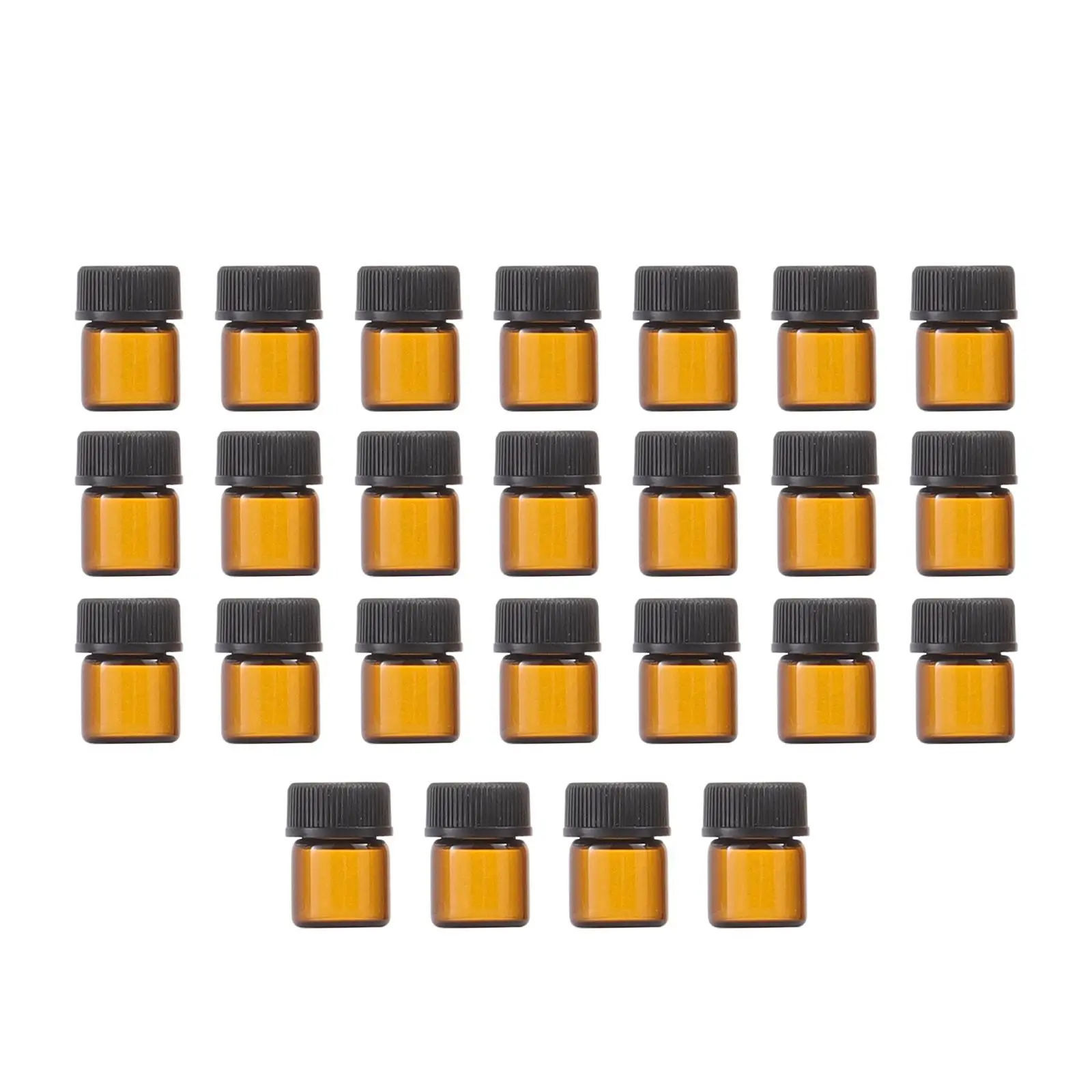 

25x Empty Glass Bottles with Inner Stopper Cosmetic Container Refillable Small Essential Oil Bottle for Essential Oils Body Oils