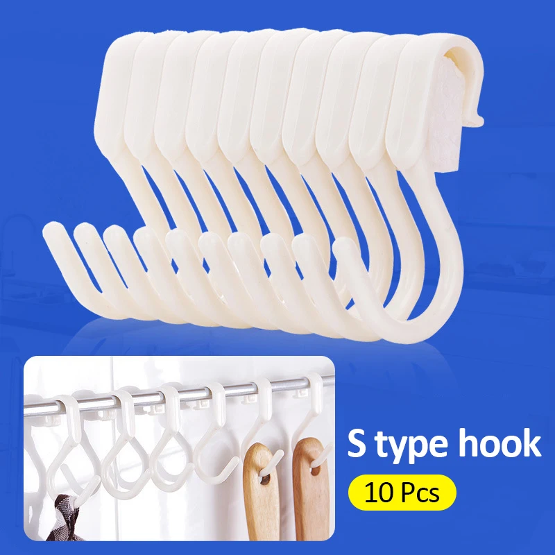 

Home Storage Hooks Kitchen Storage Hanging Holders Kitchen Cabinet Practical S Shaped Hooks Household Organizer