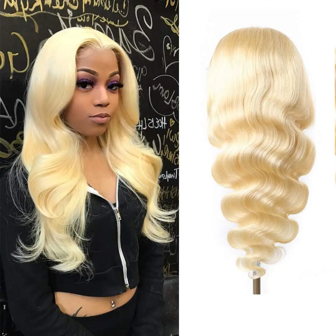 613 Lace Front Wig Human Hair Blonde Lace Front Wig Human Hair For Women Pre Plucked with Baby Hair 150 Density