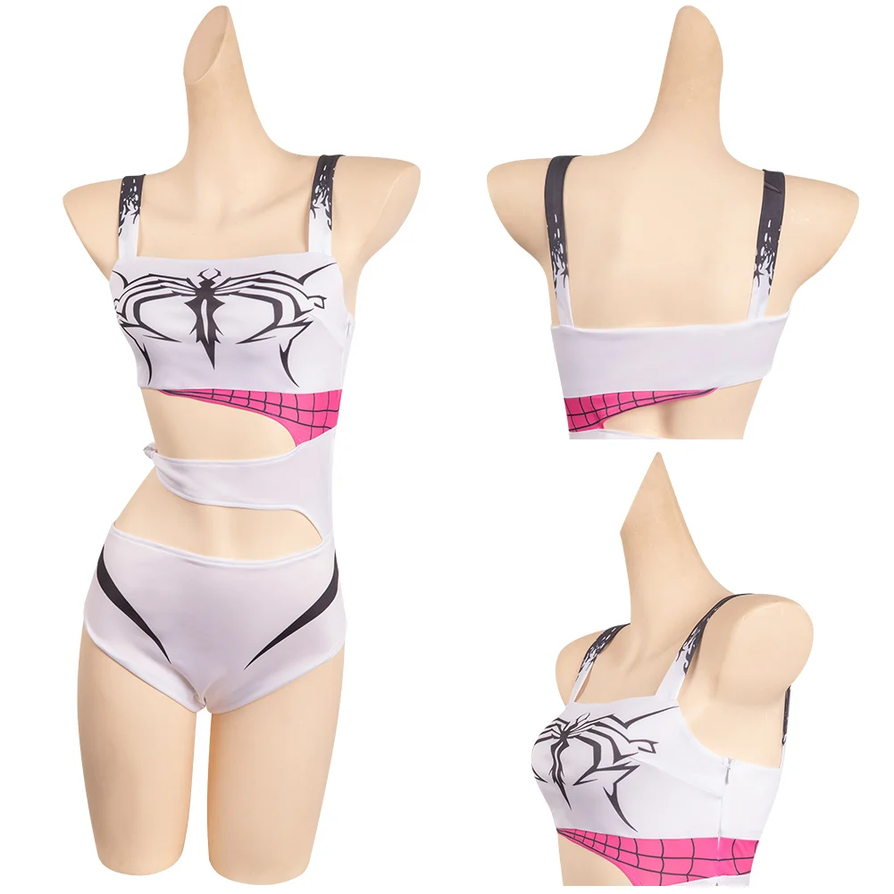 

Gwen Cosplay Swimsuit Costume Female Jumpsuit Movie Role Outfits Adult Women Girls Halloween Carnival Party Disguise Suit