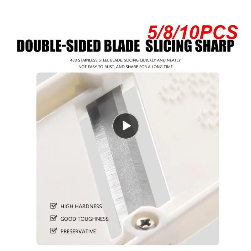 

5/8/10PCS Multifunction 2 In 1 Cutter Garlic Slicer Portable Ginger Slicing Grinding Tool Sharp Knife Garlic Grinding Tool